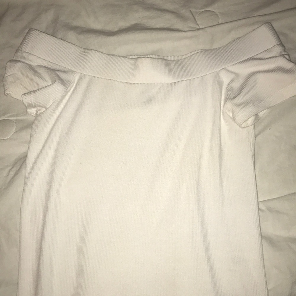 White off shoulder top